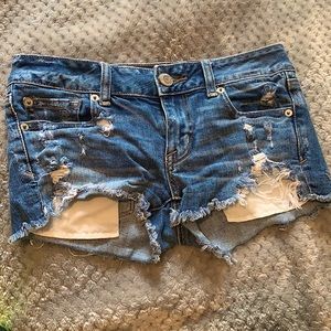American Eagle Stretch Shortie Denim Shorts